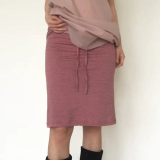 Very striped midi skirt