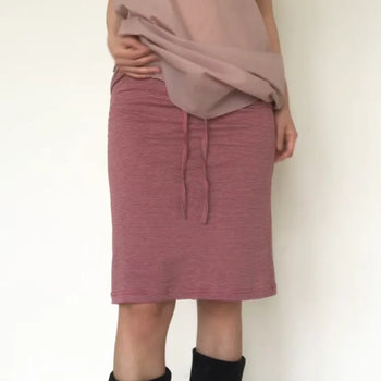 Very striped midi skirt