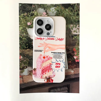 Cake Vintage Poster Matte Hard iPhone Case