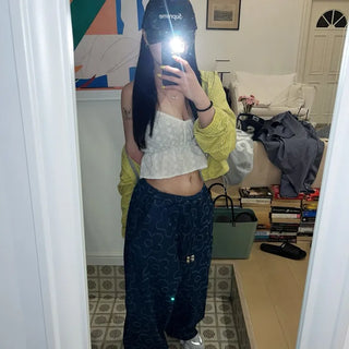 Silverball Flower Denim Pants