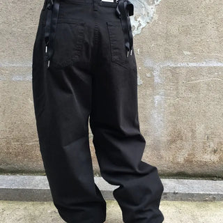 Ribbon Tie Cotton Pants