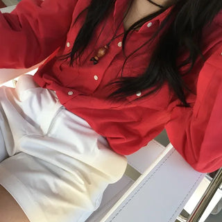 Two-pocket linen shirt