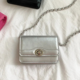 Mini chain cross bag   Square bag, mini bag, date look bag, chain bag, ultra mini bag, micro bag