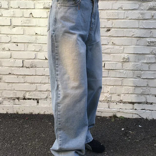 Light Blue Loose Wide Denim