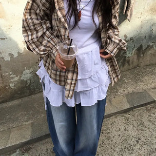 Linen Tiered Skirt Pants
