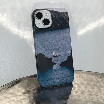 Sailboat Background Aesthetic Hard iPhone Case
