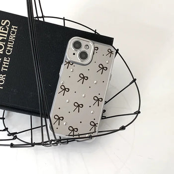 Qurin Black Ribbon Silver Jelly iPhone Case
