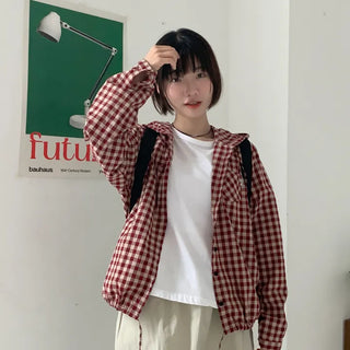 Transitional Season) Bear Check Hoodie