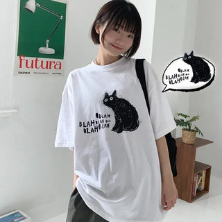 [UNISEX] Cat Blouse Short Sleeve T-shirt