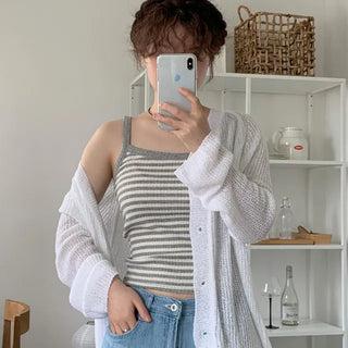 Mela striped sleeveless top