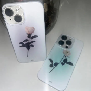 Rosy Gradient Rose Hard iPhone Case