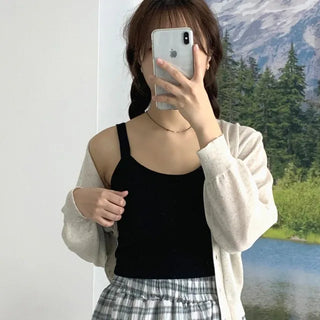 (Integrated/Built-in) Dahlia Crop Sleeveless