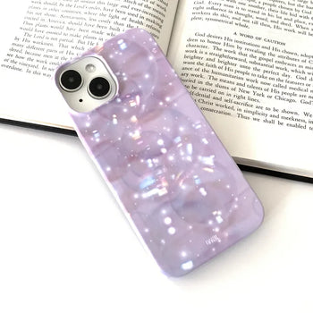 Villadi Purple Glossy Aesthetic Hard iPhone Case