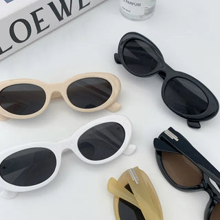 Round Vintage Sunglasses Kitsch Teen Horn-rimmed Tall Couple Summer Vacation UV Protection Glasses