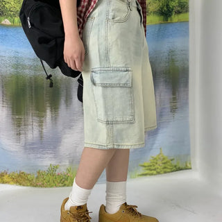 North Bermuda cargo denim pants