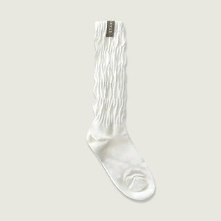 Patch Shirred Warmer Socks
