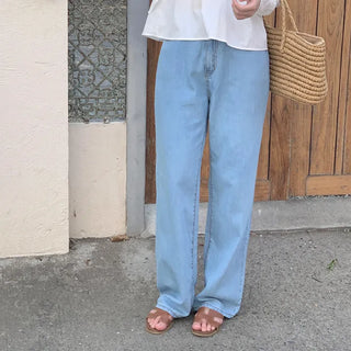 Cooling Tencel Wide Denim Pants