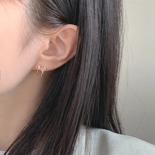 Flat Ribbon Mini Earrings