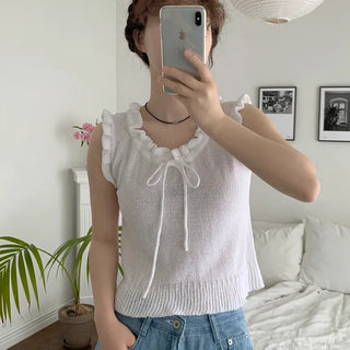 Monia frill ribbon sleeveless