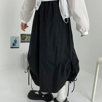 Nineteen ribbon shirring skirt