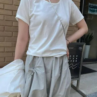 Cotton Modal Daily U-Neck Short Sleeve T-Shirt