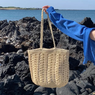 Prings Rattan Vacation Big Shoulder Bag