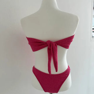 Pink Rose Three-Piece Bikini Beachwear