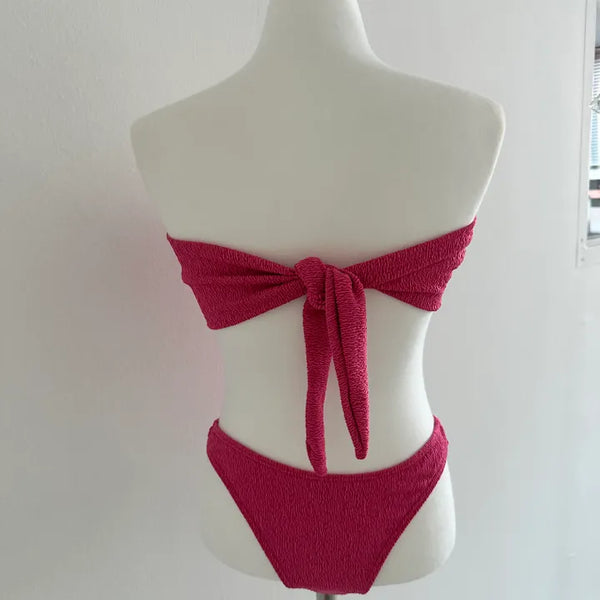 Pink Rose Three-Piece Bikini Beachwear