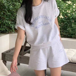 Short-sleeve Sweatshirt + Shorts Training Set