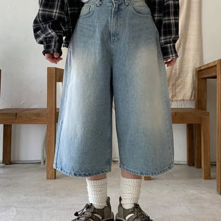 Tons 3/4 Wide Bermuda Denim Pants