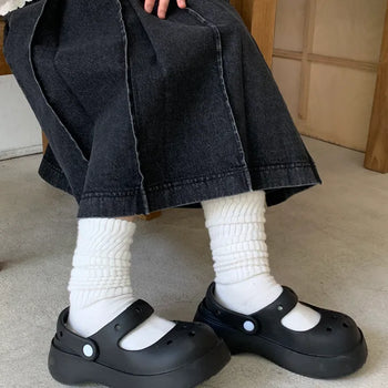 Round Mary Jane Croc Sandals