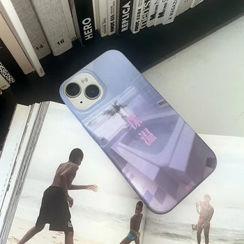 Purple Bathtub Fog Aesthetic Hard iPhone Case