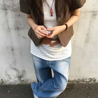 Softy Collar Short Sleeve Jacket