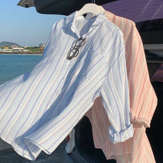 Broing Summer Striped Oversized Shirt