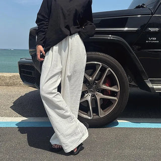 Air Pintuck Linen Wide Pants