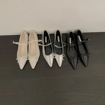 Ribbon Mary Jane Flat Shoes