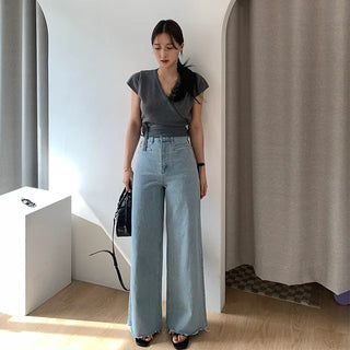 Slit Long Wide Denim