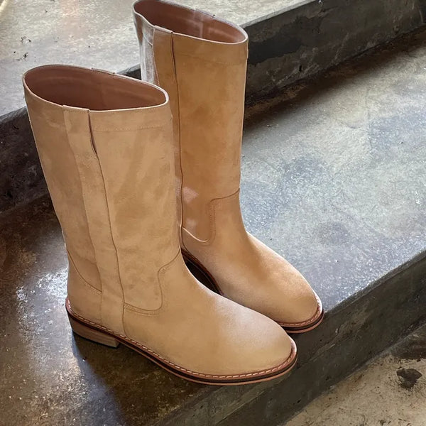 Tayed Suede Round Half-Mid Boots