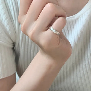 Heart Cubic Point Plain Rounded Pinky Ring Friendship Ring
