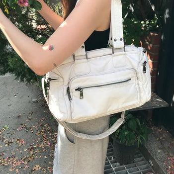 Vintage White Crossbody Shoulder Bag