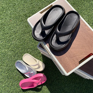 Silver Platform Flip-flops Slippers Platform Heels Aqua Vacation Swimwear Rainy Season Shoes Summer Flip-flops