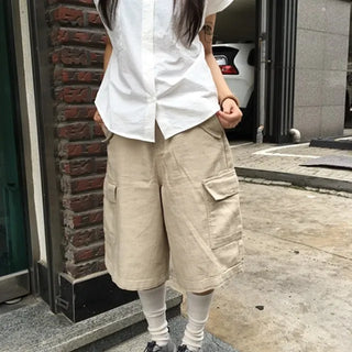 Cotton Cargo Half Pants