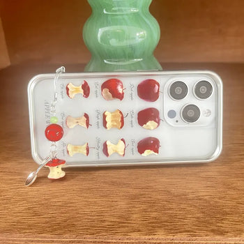 Nyami Apple Keyring Set Transparent Border iPhone Case