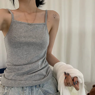 [Summer Must-Have] Daily Basic Cotton Square Sleeveless Top (4 colors)