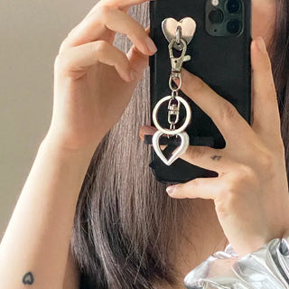 Heart Pendant Ribbon Keyring   Bag Keyring Phone Strap Key Holder Keyring