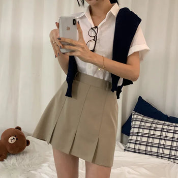 [Petticoat OK] Basic Leto Pleated Mini Skirt (3 colors)