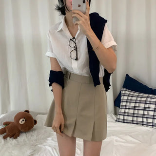 [Linen/Cool!] Everyday Daily Summer Loose Fit Cooling Short Sleeve Shirt (5 colors)
