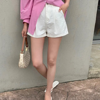 Loveo Pintuck Cotton Shorts