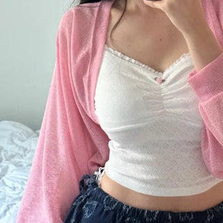 Summer See-Through Bolero Cardigan