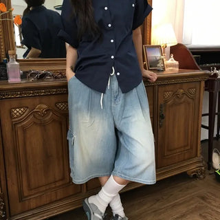 Fudge Cargo Bermuda Denim